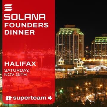 Cover Image for Solana Founders Dinner - Halifax