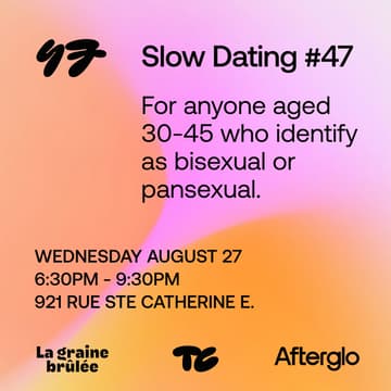 Cover Image for Slow Dating #47 (Bi/Pan 30-45)