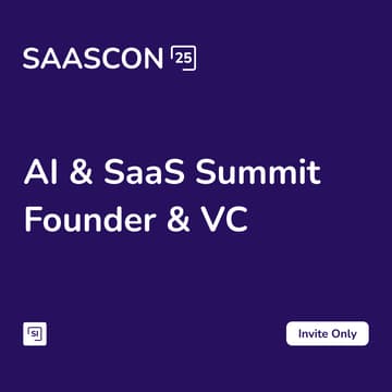 Cover Image for SAASCON25 - for AI & SaaS founders & Investors