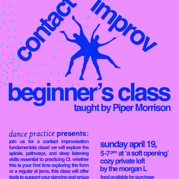 Cover Image for contact improv class (for beginners!) with Piper