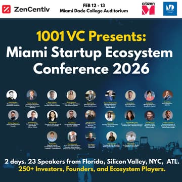Cover Image for Miami Startup Ecosystem Conference 2026 by 1001 VC