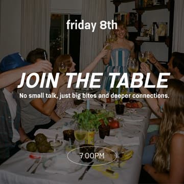 Cover Image for Strangers at first bite 🍽🫂🥘 ✨ pop-up experience