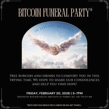 Cover Image for Bitcoin Funeral Party*