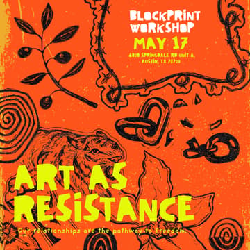 Cover Image for Art As Resistance : Block Printing Workshop