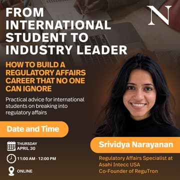 Cover Image for From International Student to Industry Leader: How to Build a Regulatory Affairs Career That No One Can Ignore