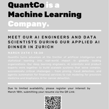 Cover Image for GDGoC Zurich x QuantCo AI Dinner 🥂