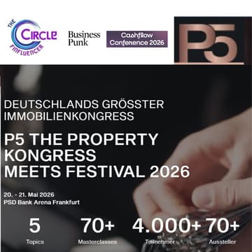 Cover Image for P5 The Property Kongress 2026 – Finfluencer Circle als Medienpartner mit eigener Weinbar