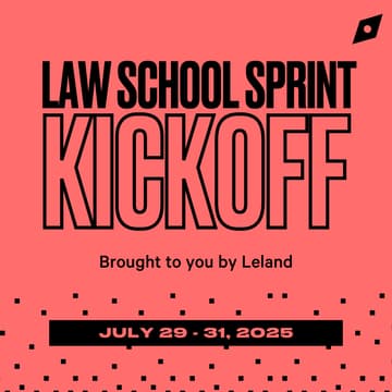 Cover Image for Law School Sprint (July 29-31) Kickoff