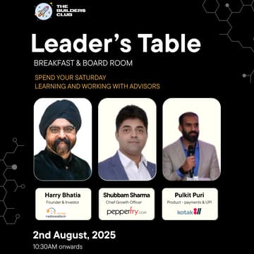 Cover Image for The Leader's Table #Mumbai #TheBuildersCircle