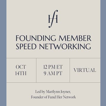 Cover Image for Fund Her Network – Virtual Founding Member Speed Networking