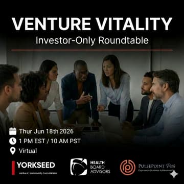 Cover Image for Venture Vitality Health Tech Investor Virtual Roundtable