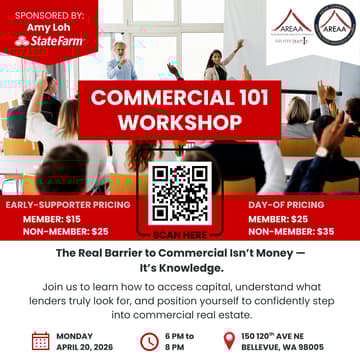 Cover Image for COMMERCIAL 101 WORKSHOP by AREAA Greater Seattle