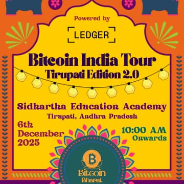 Cover Image for Bitcoin India Tour- Tirupati Edition 2.0