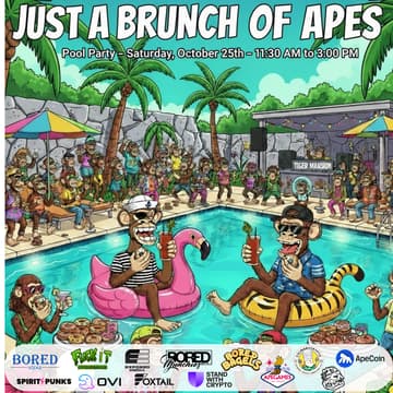 Cover Image for Just a Brunch of Apes: Pool Party + HangOver Hang Presented By: Sailor Gary and Fuck it Productions