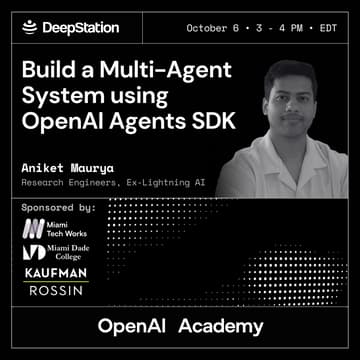 Cover Image for OpenAI Academy x DeepStation: Build a Multi-Agent System using OpenAI Agents SDK