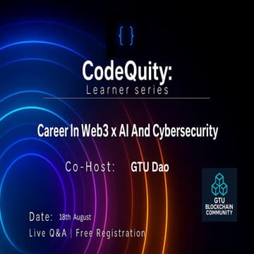 Cover Image for Career in Web3xAI & Cybersecurity for GTU DAO