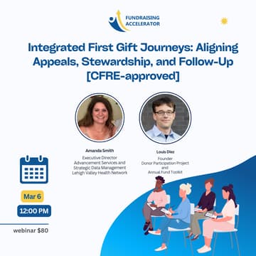 Cover Image for Integrated First Gift Journeys: Aligning Appeals, Stewardship, and Follow-Up [CFRE-approved]
