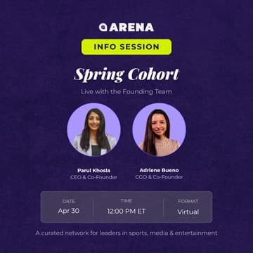 Cover Image for Arena Spring Cohort - Live Info Session