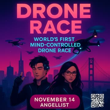Cover Image for First-Ever Mind-Controlled Drone Race β San Francisco
