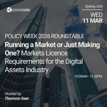 Cover Image for Thomson Geer | Running a Market or Just Making One? Markets Licence Requirements for the Digital Assets Industry