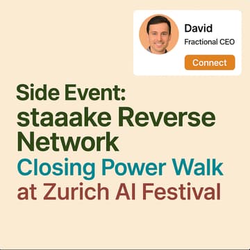 Cover Image for Side Event: staaake Reverse Network Closing Power Walk at Zurich AI Festival