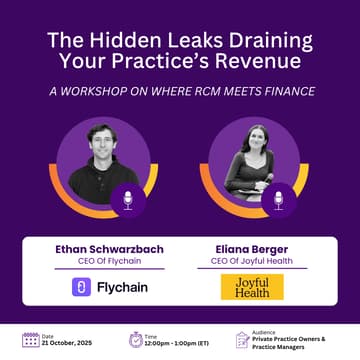Cover Image for The Hidden Leaks Draining Your Practice’s Revenue - a workshop for private practices
