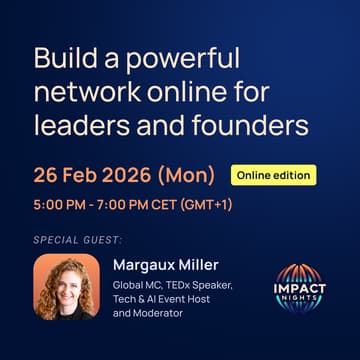 Cover Image for Impact Night Online with Margaux Miller — Build a powerful network online for leaders and founders