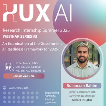 Cover Image for An Examination of the Government AI Readiness Framework for 2025 - HUX AI Webinar Series #5