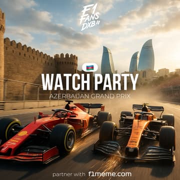 Cover Image for 🏎️Formula 1 🏁Watch Party 🇦🇿 Azerbaijan GP