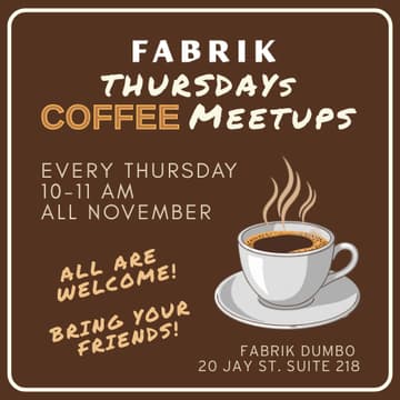 Cover Image for Thursday Coffee Meetups: All November