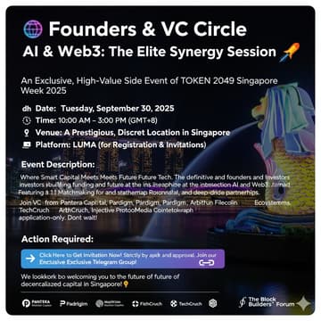 Cover Image for 🌐 Founders & VC Circle | AI & Web3: The Elite Synergy Session 🚀