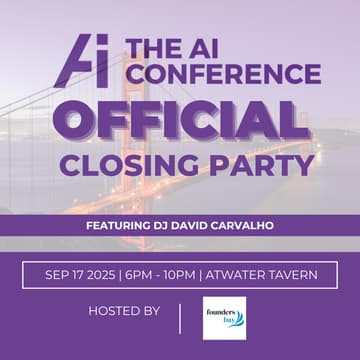 Cover Image for The AI Conference Closing Party | Hosted by Founders Bay