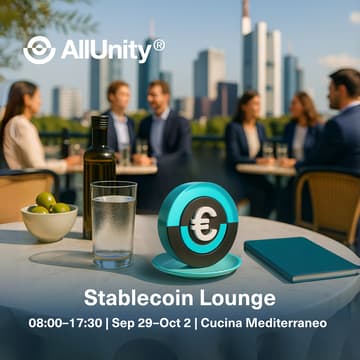 Cover Image for Stablecoin Lounge by AllUnity I SIBOS 2025 side event