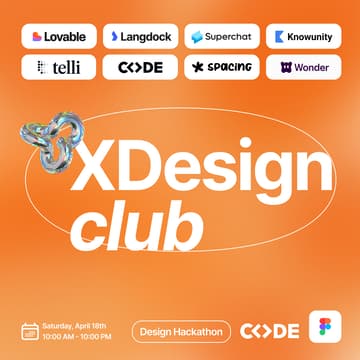 Cover Image for XDesign Hackathon x CODE x Lovable x Langdock x Superchat x Knowunity x telli x SPACING