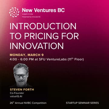 Cover Image for Startup Seminar Series: Introduction to Pricing for Innovation