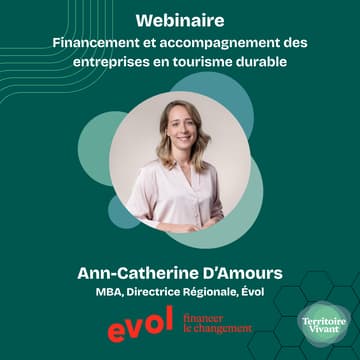 Cover Image for Webinaire lunch and learn : Financement et accompagnement des entreprises en tourisme durable