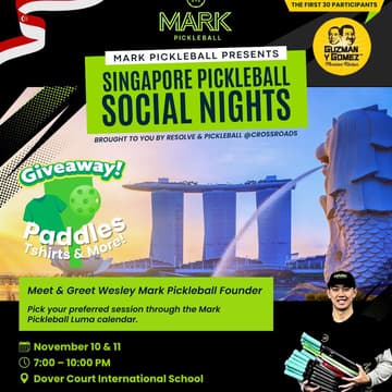 Cover Image for MARK Pickleball Social & Founder Meetup (Singapore Session 2)