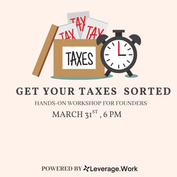 Cover Image for Get Your Taxes + Finance Sorted (Startup Edition)