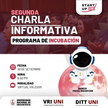 Cover Image for 2da Charla Informativa - Programa de Incubación