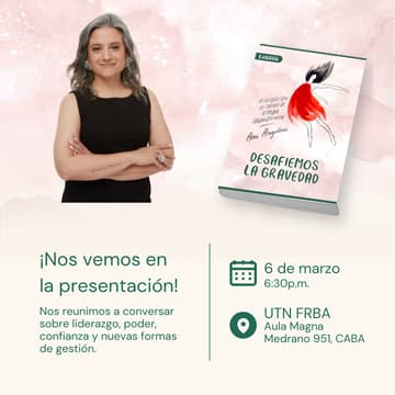 Cover Image for Presentación del Libro "Desafiemos la gravedad" de Ani Angelini