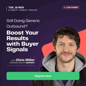 Cover Image for Buyer Signals → Better Outbound → More Meetings with Chris Miller
