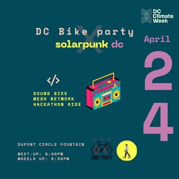 Cover Image for solarpunk dc × DC Bike Party: Sound Mesh Hackathon Ride
