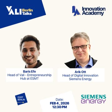 Cover Image for Innovation Academy Lunch Talk: Arik Ott - Head of Digital Innovation at Siemens Energy