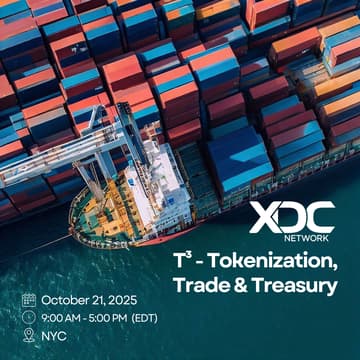 Cover Image for XDC T³ Meetup: Tokenization, Trade & Treasury