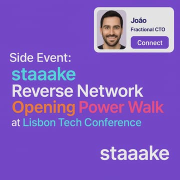 Cover Image for Side Event: staaake Reverse Network Opening Power Walk at Lisbon AI/Tech Conference