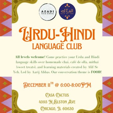 Cover Image for Urdu-Hindi Language Club