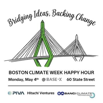 Cover Image for Boston Climate Week Kickoff Happy Hour hosted by Piva Capital, Sabanci Climate Ventures, and Hitachi Ventures