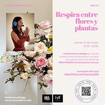 Cover Image for Respira entre flores y plantas - BREATHWORK Experience en la floristería BILINGUE Español -Inglés