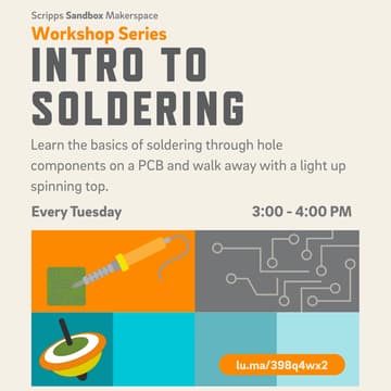 Cover Image for Intro to Soldering: Light Up Spinning Top