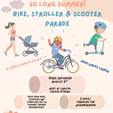 Cover Image for "So Long Summer!" - Bike, Stroller & Scooter Neighborhood Parade